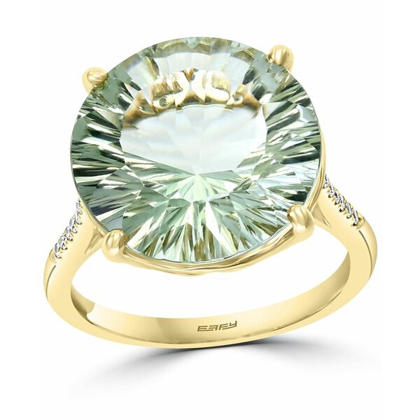 エフィー コレクション レディース リング アクセサリー EFFY® Green Quartz (9-1/2 ct. t.w.) & Diamond (1/20 ct. t.w.) Statement