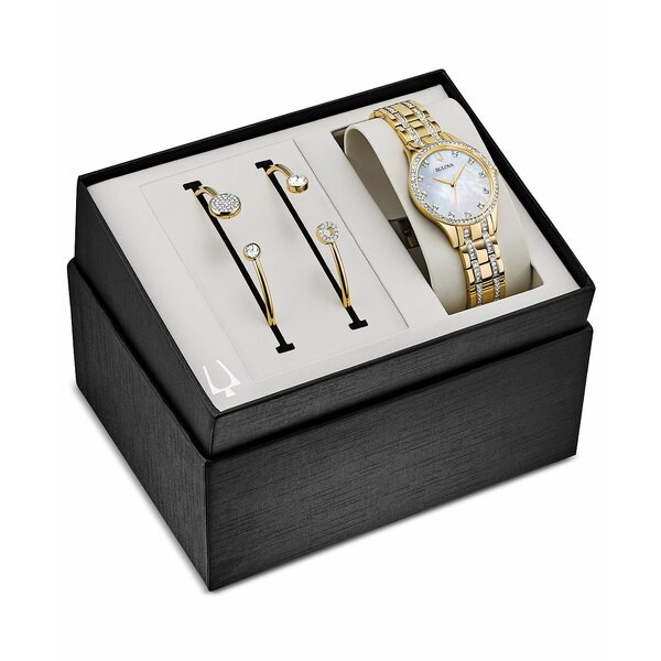 ブロバ レディース 腕時計 アクセサリー Women's Two-Tone Stainless Steel Bracelet Watch 32mm Gift Set Two-Tone