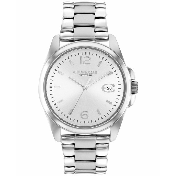 コーチ レディース 腕時計 アクセサリー Women's Greyson Stainless Steel Bracelet Watch 36mm Silver