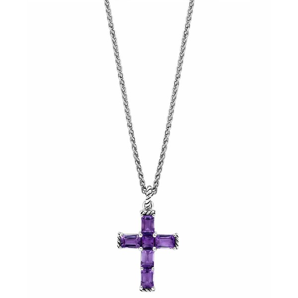 エフィー コレクション レディース ネックレス・チョーカー・ペンダントトップ アクセサリー EFFY® Amethyst Cross 18" Pendant Neck