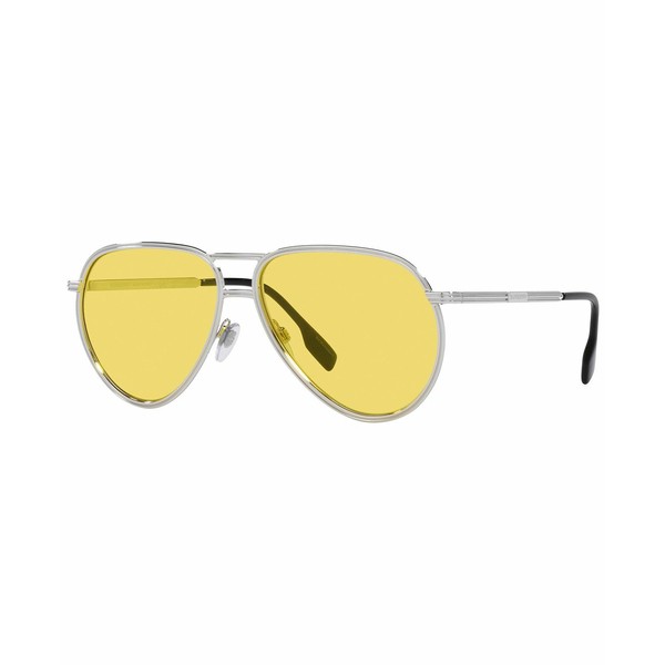 バーバリー メンズ サングラス・アイウェア アクセサリー Men's Sunglasses, BE3135 SCOTT 59 Silver-Tone