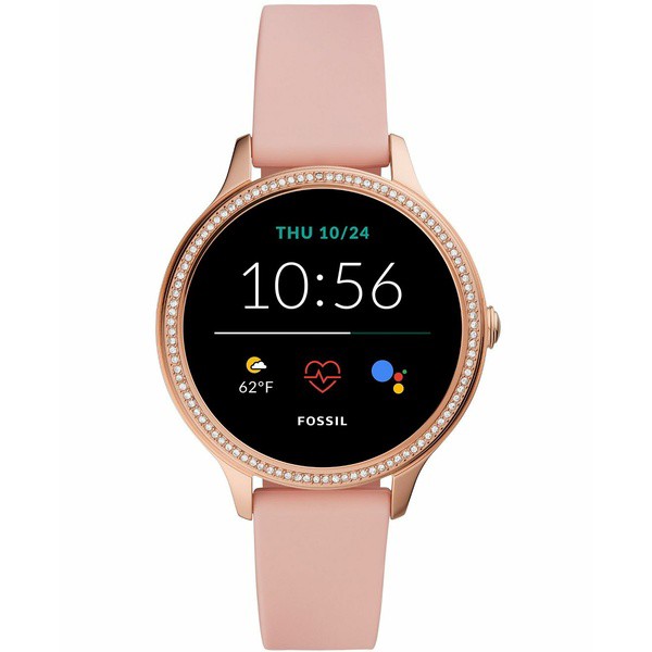 フォッシル レディース 腕時計 アクセサリー Women's Gen 5E Blush Leather Strap Smart Watch, 42mm Blush