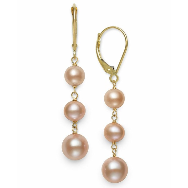 ベル ドゥ メール レディース ピアス＆イヤリング アクセサリー White Cultured Freshwater Pearl (5-8 mm) Leverback Earrings in 14k Y