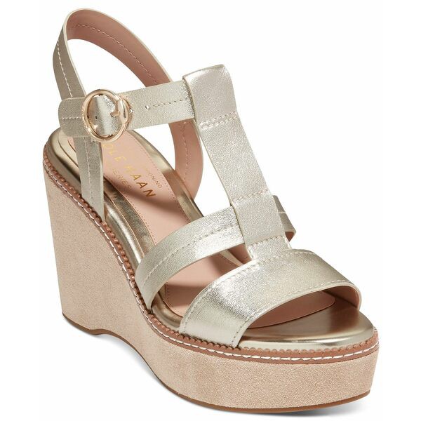 コールハーン レディース サンダル シューズ Women's Cloudfeel All Day Wedge Sandals Gold