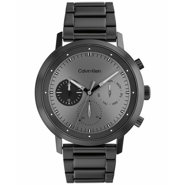 カルバンクライン レディース 腕時計 アクセサリー Black Stainless Steel Bracelet Watch 44mm Grey