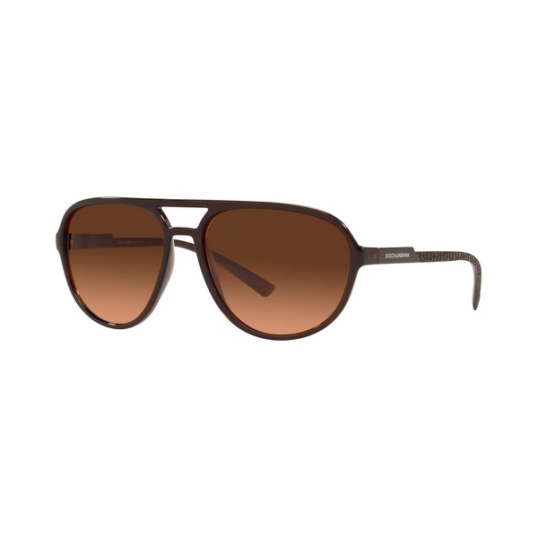 ドルチェ＆ガッバーナ メンズ サングラス・アイウェア アクセサリー Men's Sunglasses, DG6150 60 TRANSPARENT TOBACCO/ORANGE GRADIENT