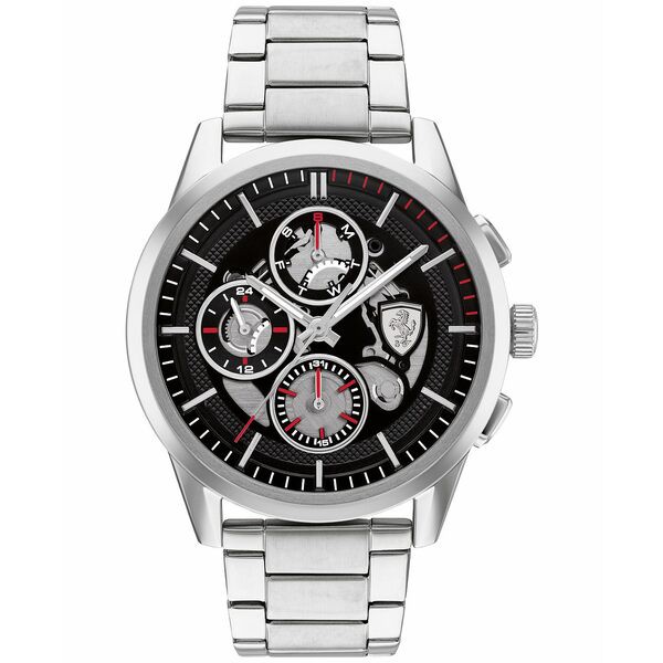 フェラーリ メンズ 腕時計 アクセサリー Men's Grand Tour Stainless Steel Bracelet Watch 44mm Stainless Steel