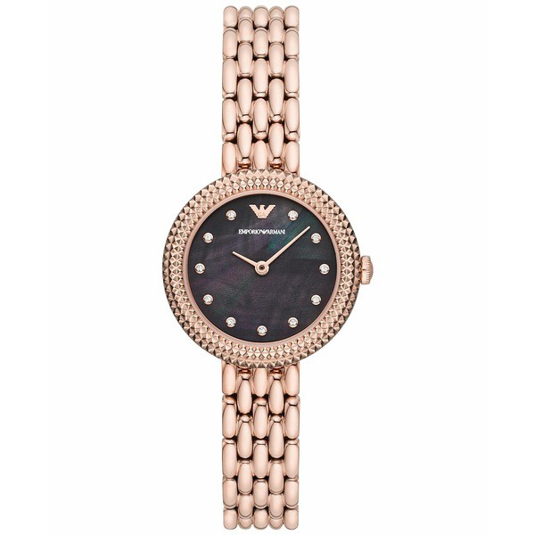 エンポリオ アルマーニ レディース 腕時計 アクセサリー Women's Rose Gold Tone Stainless Steel Bracelet Watch 30mm Rose Gold