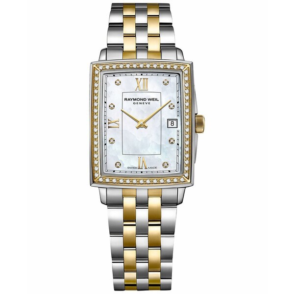 レイモンドウェイル レディース 腕時計 アクセサリー Women's Swiss Toccata Diamond (1/4 ct. t.w.) Two-Tone Stainless Steel Bracelet