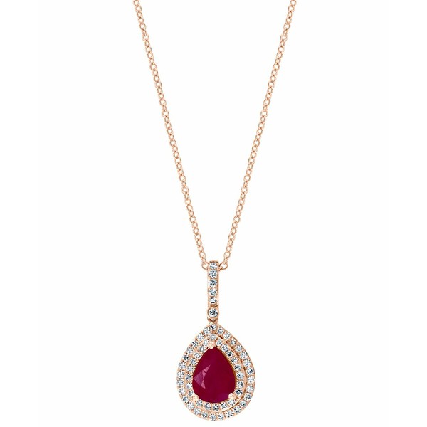 エフィー コレクション レディース ネックレス・チョーカー・ペンダントトップ アクセサリー EFFY® Ruby (7/8 ct. t.w.) & Diamond (