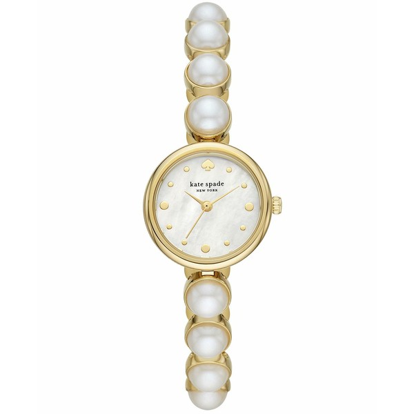 ケイト スペード レディース 腕時計 アクセサリー Monroe Gold-Tone Stainless Steel & Faux Pearl Bracelet Watch 24mm Gold