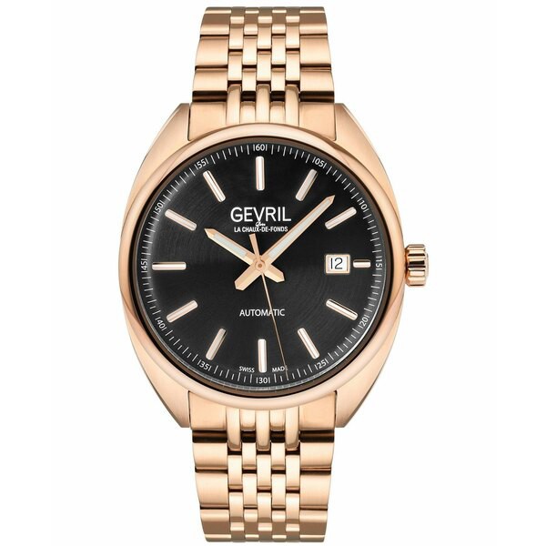 ジェビル メンズ 腕時計 アクセサリー Men's Five Points Swiss Automatic Ion Plating Rose Stainless Steel Bracelet Watch 47.5mm Ros