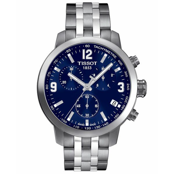 ティソット メンズ 腕時計 アクセサリー Men's Swiss Chronograph PRC200 Stainless Steel Bracelet Watch 41mm T0554171104700 No Color