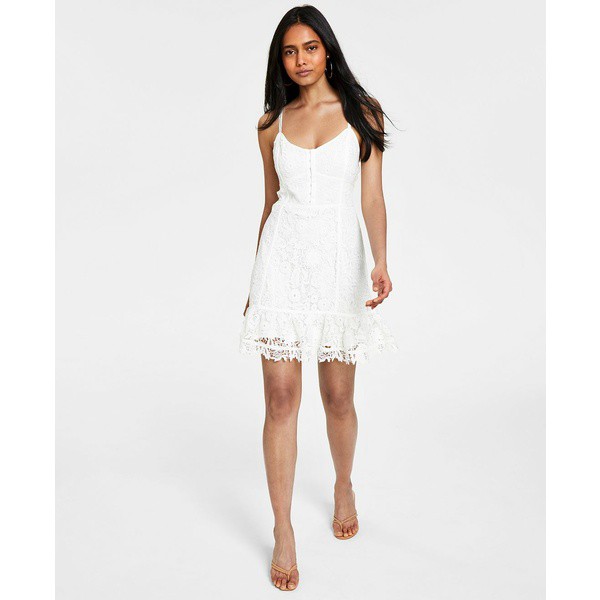 フレンチコネクション レディース ワンピース トップス Women's Binadari Cabello Lace Dress Summer White