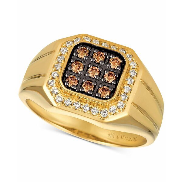 ルヴァン メンズ リング アクセサリー Gents Men's Diamond Ring (1/2 ct. t.w.) in 14k Gold Yellow Gold