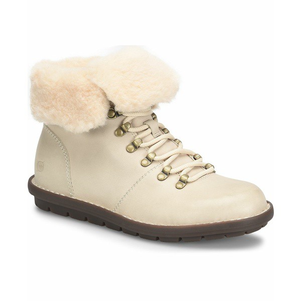 ボーン レディース ブーツ＆レインブーツ シューズ Women's Blaine Shearling Hiker Booties Cream