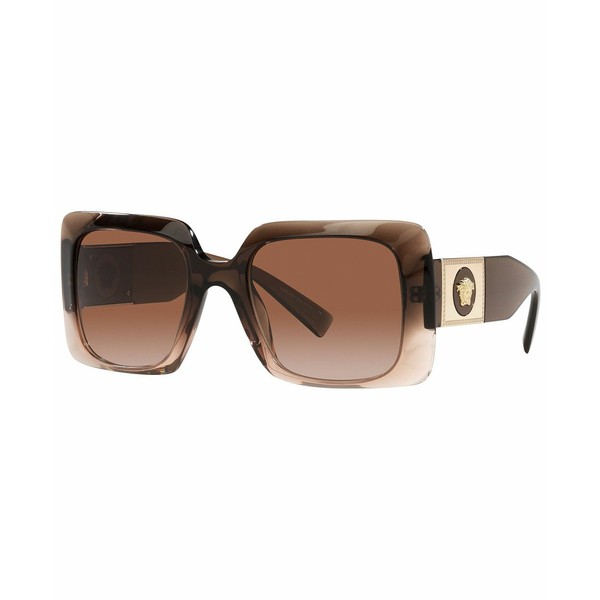 ヴェルサーチ レディース サングラス＆アイウェア アクセサリー Women's Sunglasses, VE4405 54 Transparent Brown Gradient