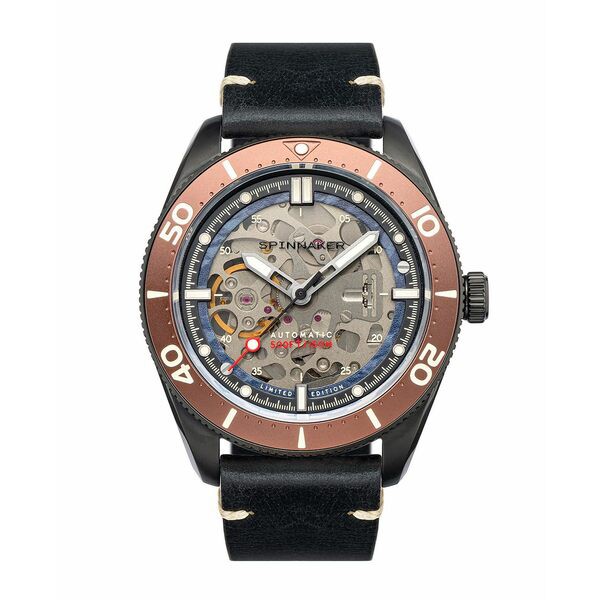 スピ二カー メンズ 腕時計 アクセサリー Men's Croft Mid-Size Automatic Limited Edition Covert with Black Genuine Leather Strap Wat