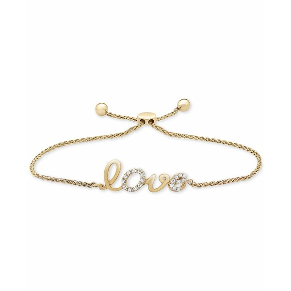 ラップド イン ラブ レディース ブレスレット・バングル・アンクレット アクセサリー Wrapped Diamond Love Bolo Bracelet (1/10 ct. t.w