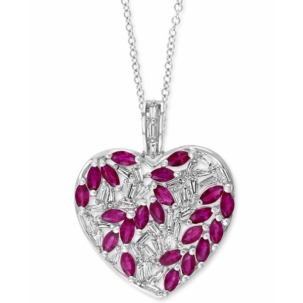 エフィー コレクション レディース ネックレス・チョーカー・ペンダントトップ アクセサリー EFFY® Ruby (2-1/5 ct. t.w.) & Diamond