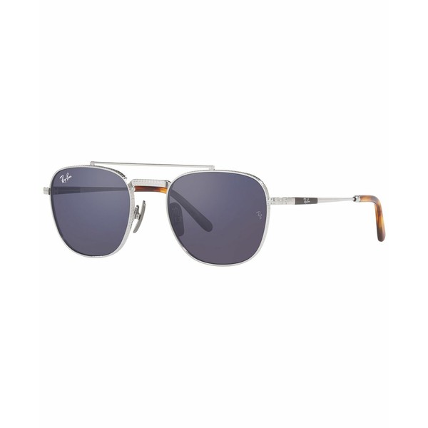 レイバン レディース サングラス＆アイウェア アクセサリー Unisex Sunglasses, Frank II Titanium 51 Silver-Tone