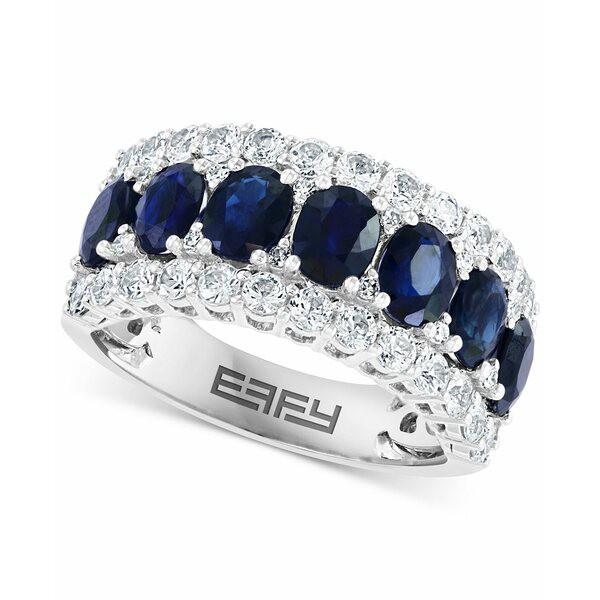 エフィー コレクション レディース リング アクセサリー EFFY® Blue & White Sapphire Ring (3-1/2 ct. t.w.) & Diamond (1/20 ct. t