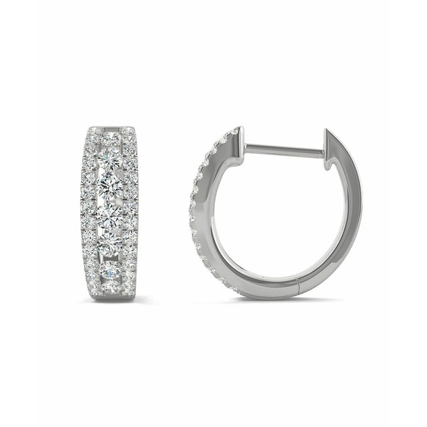 チャールズ アンド コルバード レディース ピアス＆イヤリング アクセサリー Moissanite Huggie Earrings 3/4 ct. t.w. Diamond Equivale