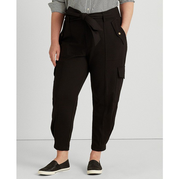 ラルフローレン レディース カジュアルパンツ ボトムス Plus-Size Ponte Ankle Cargo Pants Polo Black