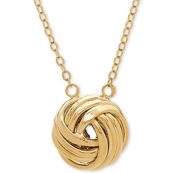 流行に イタリアン ゴールド レディース ネックレス チョーカー ペンダントトップ アクセサリー Love Knot 18 Pendant Necklace In 14k Gold 受賞店舗 Onlinesawari Com
