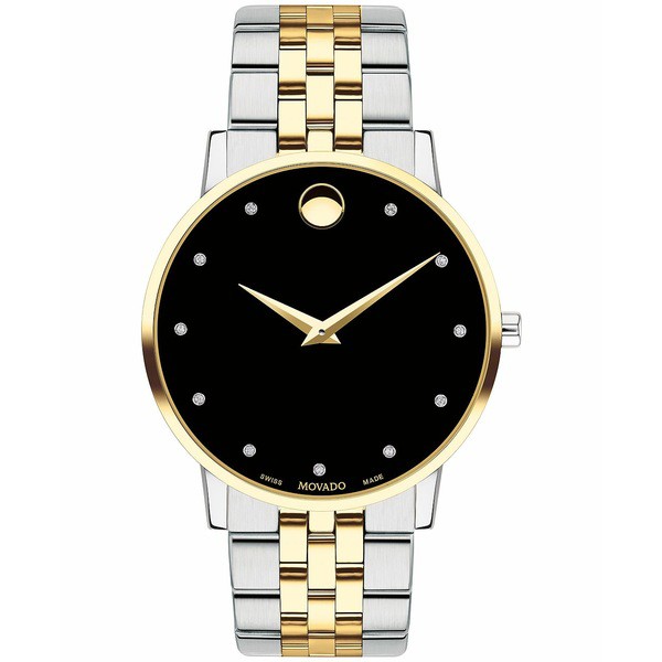 モバド メンズ 腕時計 アクセサリー Men's Swiss Museum Classic Diamond-Accent Two-Tone PVD Stainless Steel Bracelet Watch 40mm No