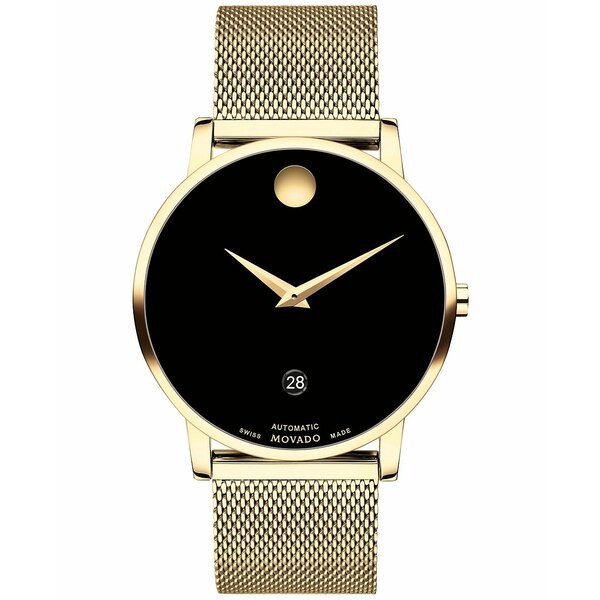 モバド レディース 腕時計 アクセサリー Unisex Swiss Automatic Museum Classic Gold PVD Mesh Bracelet Watch 40mm Gold