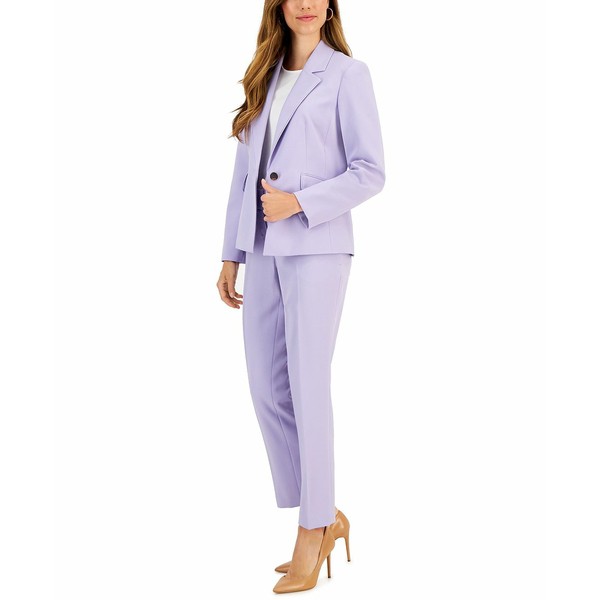 ル スーツ レディース カジュアルパンツ ボトムス Women's Seamed Blazer Pantsuit, Regular & Petite Sizes Lilac