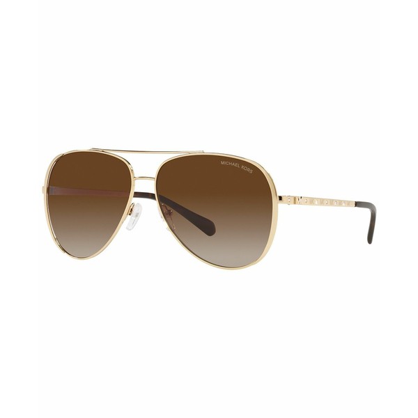 マイケルコース レディース サングラス＆アイウェア アクセサリー Women's Sunglasses, MK1101B 60 Light Gold-Tone