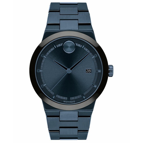 モバド メンズ 腕時計 アクセサリー Men's Fusion Swiss Bold Blue Ion-Plated Stainless Steel Bracelet Watch 34mm Blue