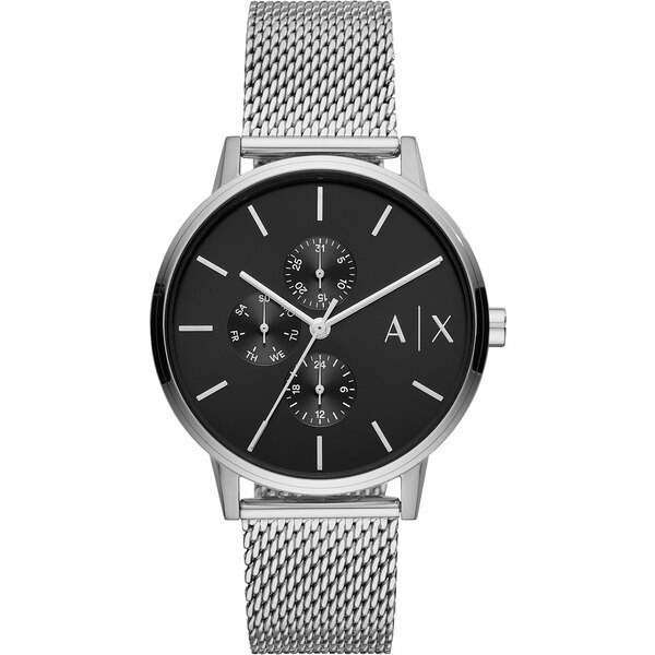 アルマーニ メンズ 腕時計 アクセサリー Men's Cayde Stainless Steel Mesh Bracelet Watch 42mm Silver