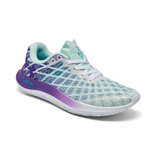 アンダーアーマー レディース スニーカー シューズ Women's Flow Velociti 2 Running Sneakers from Finish Line White, Grape