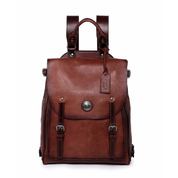 オールドトレンド レディース バックパック・リュックサック バッグ Women's Genuine Leather Lawnwood Backpack Coffee