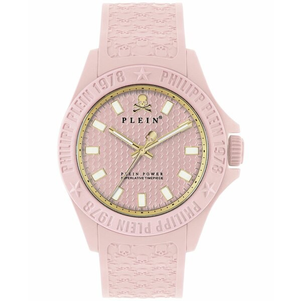 フィリッププレイン レディース 腕時計 アクセサリー Power Pink Silicone Strap Watch 43mm Pink