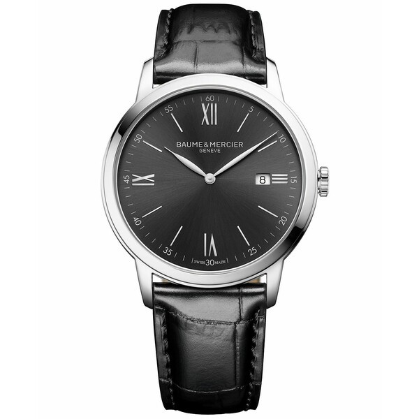 ボーム＆メルシエ メンズ 腕時計 アクセサリー Men's Swiss Classima Black Leather Strap Watch 42mm No Color