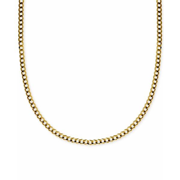 イタリアン ゴールド レディース ネックレス・チョーカー・ペンダントトップ アクセサリー 22" Curb Link Chain Necklace in Solid 14k G