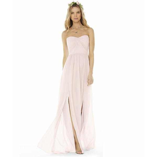 ソーシャルブライドメイド レディース ワンピース トップス Women's Draped Sweetheart Neckline Strapless Gown Blush Pink