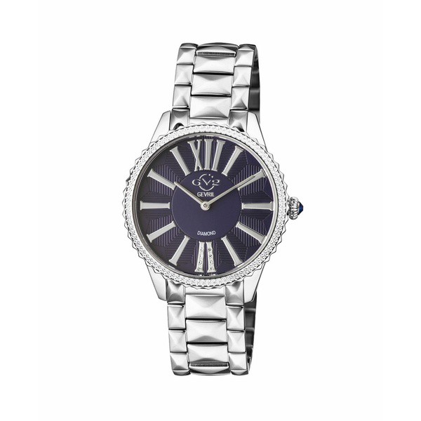 ジェビル レディース 腕時計 アクセサリー Gv2 Women's Siena 11722 Swiss Quartz Bracelet Watch 44 mm Silver