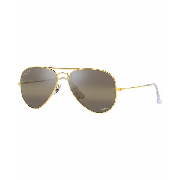 レイバン レディース サングラス＆アイウェア アクセサリー Unisex Polarized Sunglasses, RB3025 AVIATOR LARGE METAL 62 Legend Gold-T