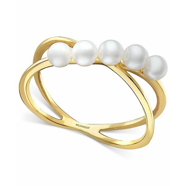 エフィー コレクション レディース リング アクセサリー EFFY® Cultured Freshwater Pearl (3mm) Crisscross Ring in 14k Gold Gold