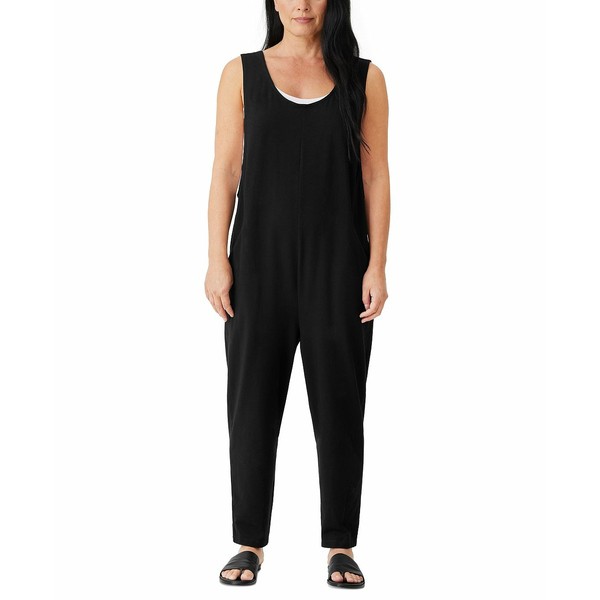 エイリーンフィッシャー レディース カジュアルパンツ ボトムス Women's Slouchy Cropped Jumpsuit Black