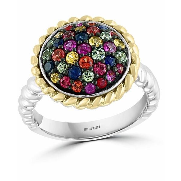 エフィー コレクション レディース リング アクセサリー EFFY® Multi-Sapphire Round Cluster Statement Ring (1-1/6 ct. t.w.) in S