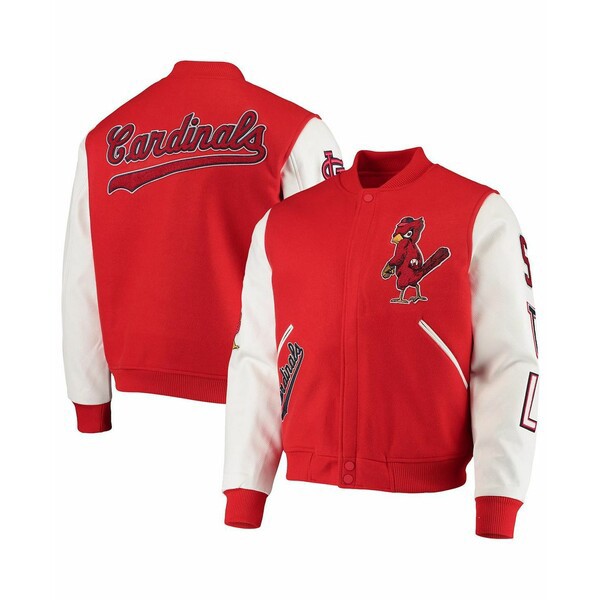 プロスタンダード メンズ ジャケット＆ブルゾン アウター Men's Red, White St. Louis Cardinals Varsity Logo Full-Zip Jacket Red, Whi