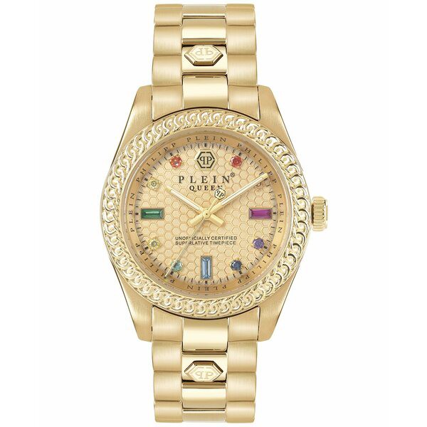 フィリッププレイン レディース 腕時計 アクセサリー Women's Queen Gold-Tone Stainless Steel Bracelet Watch 36mm Gold-Tone