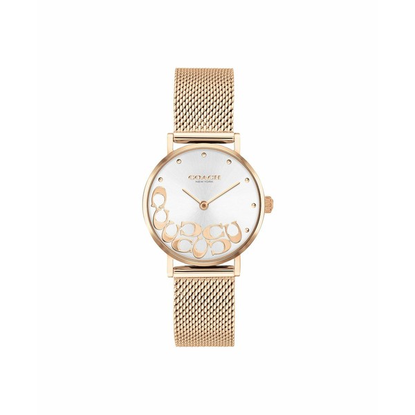 コーチ レディース 腕時計 アクセサリー Women's Perry Rose Gold-Tone Mesh Bracelet Watch 28mm Rose Gold