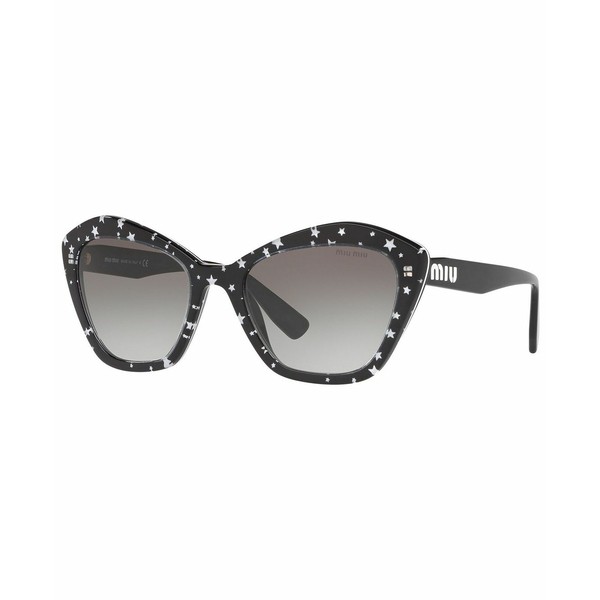 ミュウミュウ レディース サングラス＆アイウェア アクセサリー Sunglasses, MU 05US BLACK/WHITE STARS/GREY GRADIENT